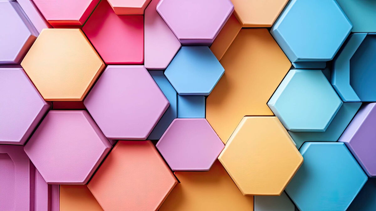 Grafische Wabenstruktur – symbolisch für flexible und strukturierte Wordpress-Webentwicklung